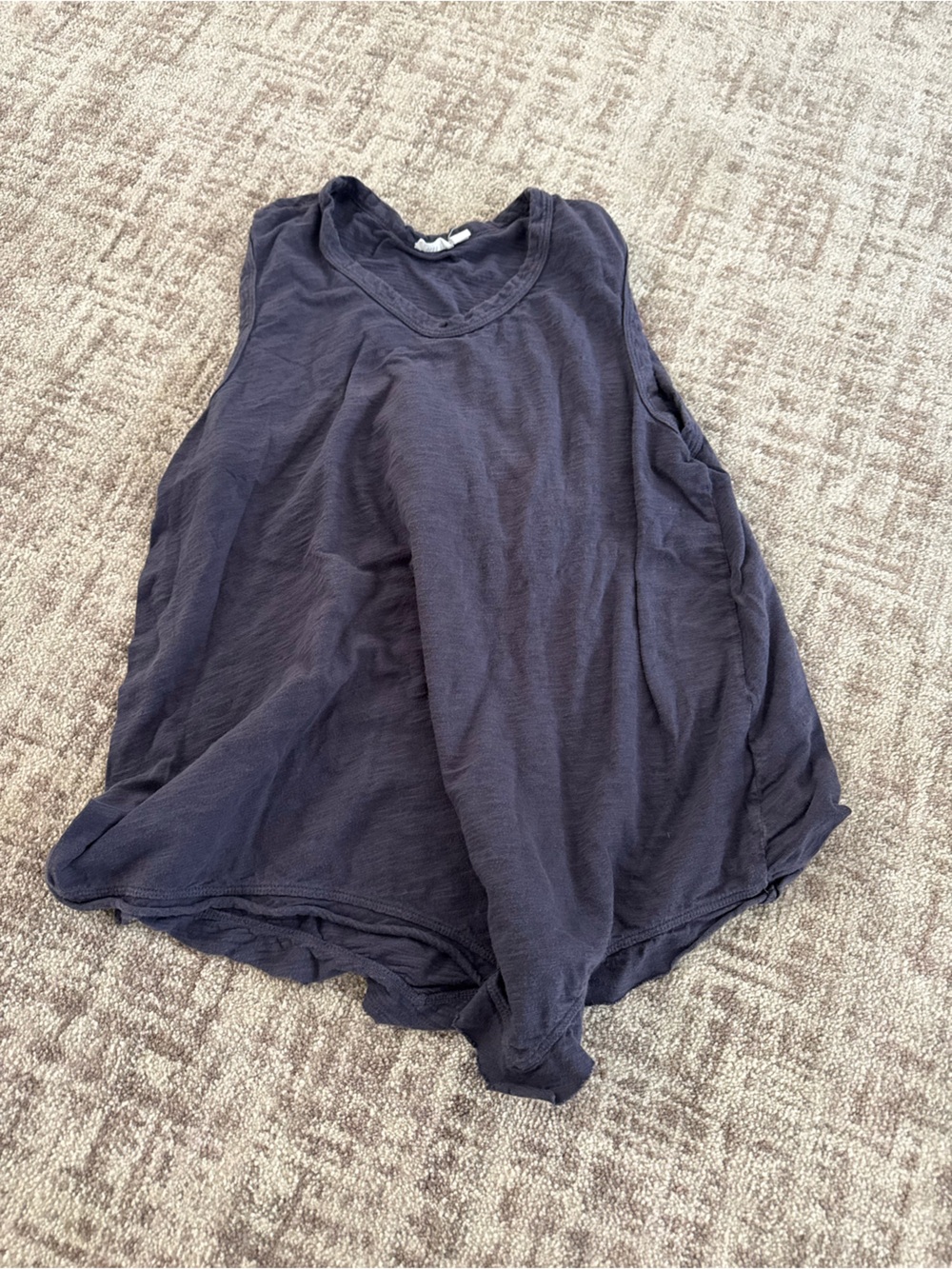 Navy Blue Wilt Tank Top